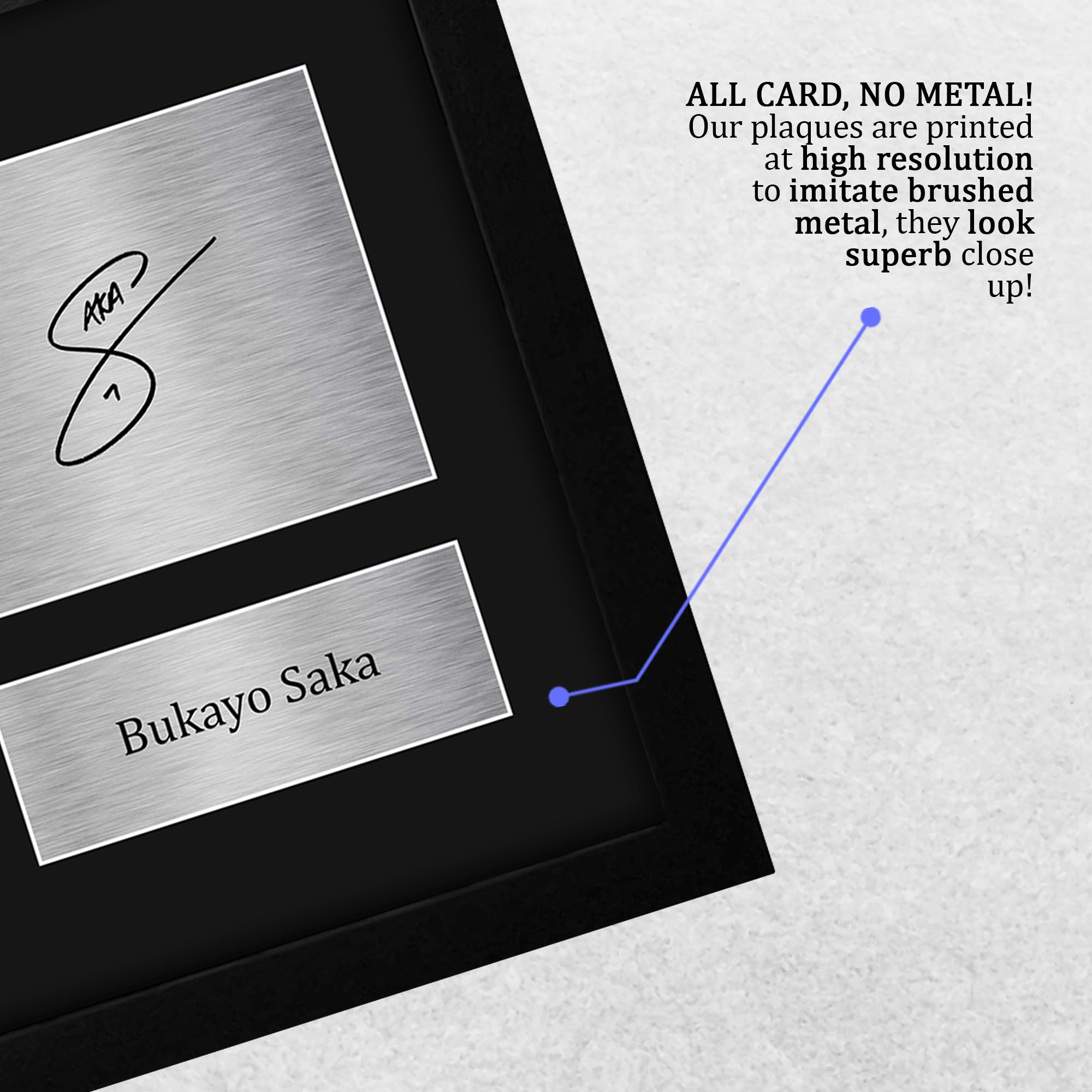 Amazon.com: HWC Trading Bukayo Saka Framed Gifts Printed Signed